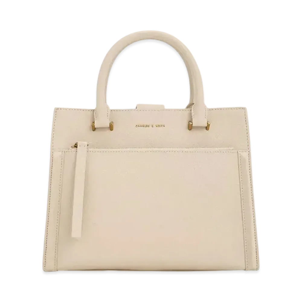 CHARLES & KEITH Anwen Structured Tote Bag "Beige"