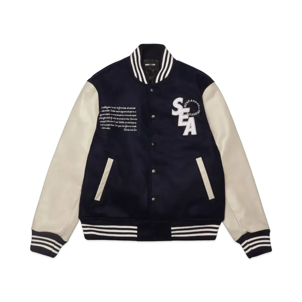 WIND AND SEA WDS Varsity Jacket "Navy"