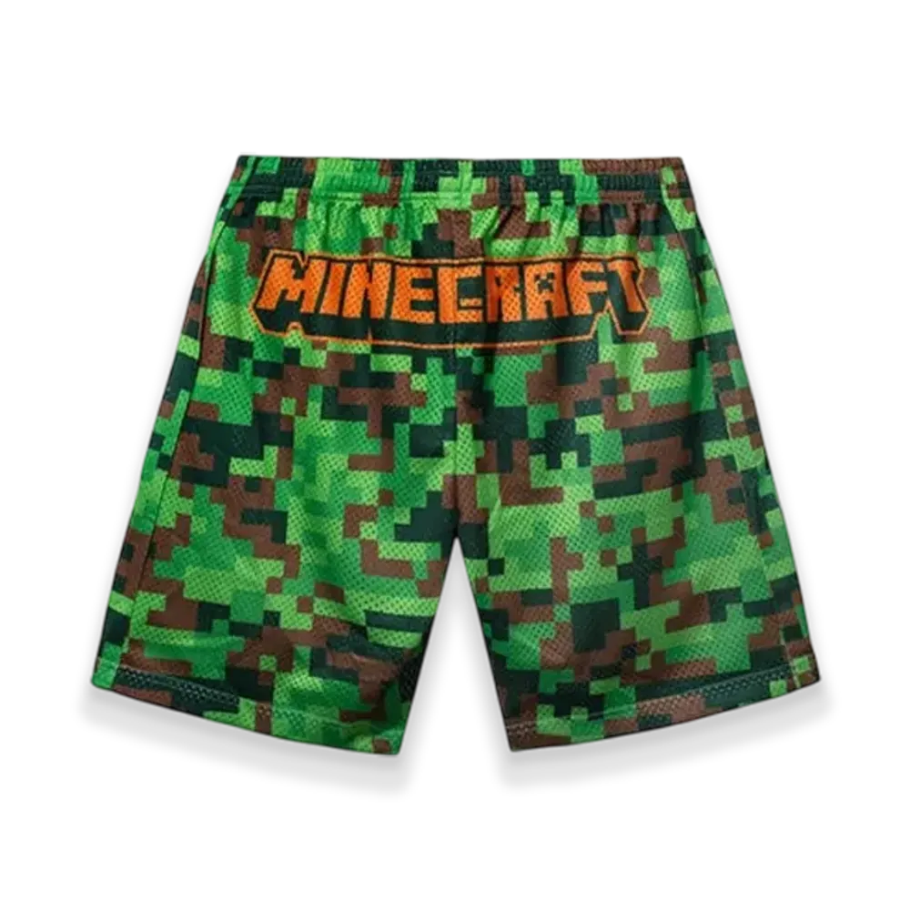 ANTI SOCIAL SOCIAL CLUB x Minecraft Pixel Camo Mesh Basketball Shorts "Green"