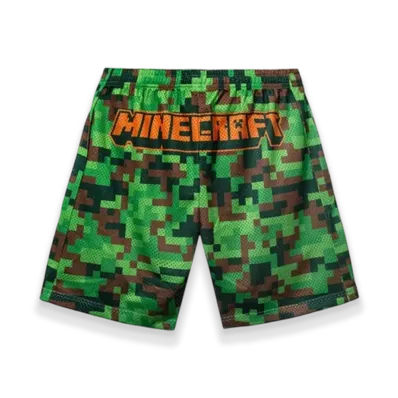 ANTI SOCIAL SOCIAL CLUB x Minecraft Pixel Camo Mesh Basketball Shorts "Green"