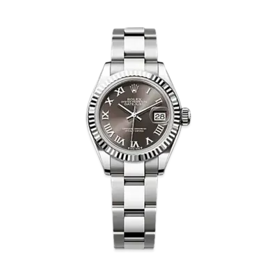 ROLEX Lady-Datejust Oystersteel & White Gold "Brown"