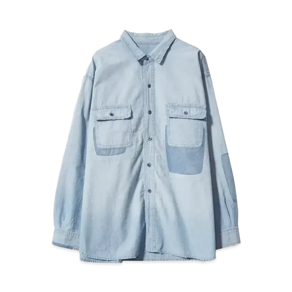 PORTER CLASSIC SHAWSHANK CHAMBRAY WORK SHIRT CUSTOM "BLUE"