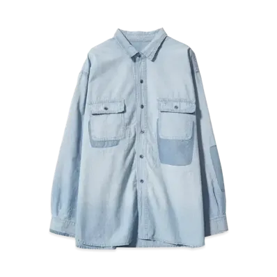 PORTER CLASSIC SHAWSHANK CHAMBRAY WORK SHIRT CUSTOM "BLUE"