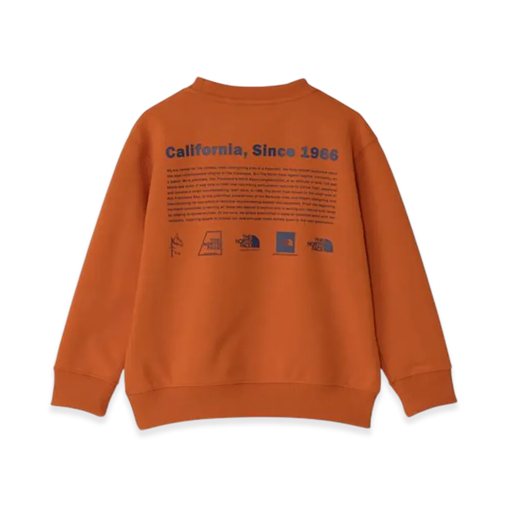 The North Face Toddler Historical Logo Sweat Crew Kids "Yam Orange"