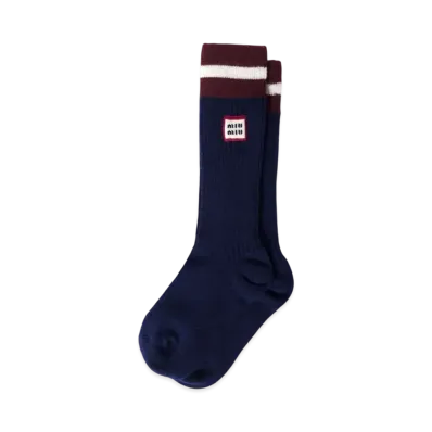MIUMIU Wool and Cashmere Socks "Navy"