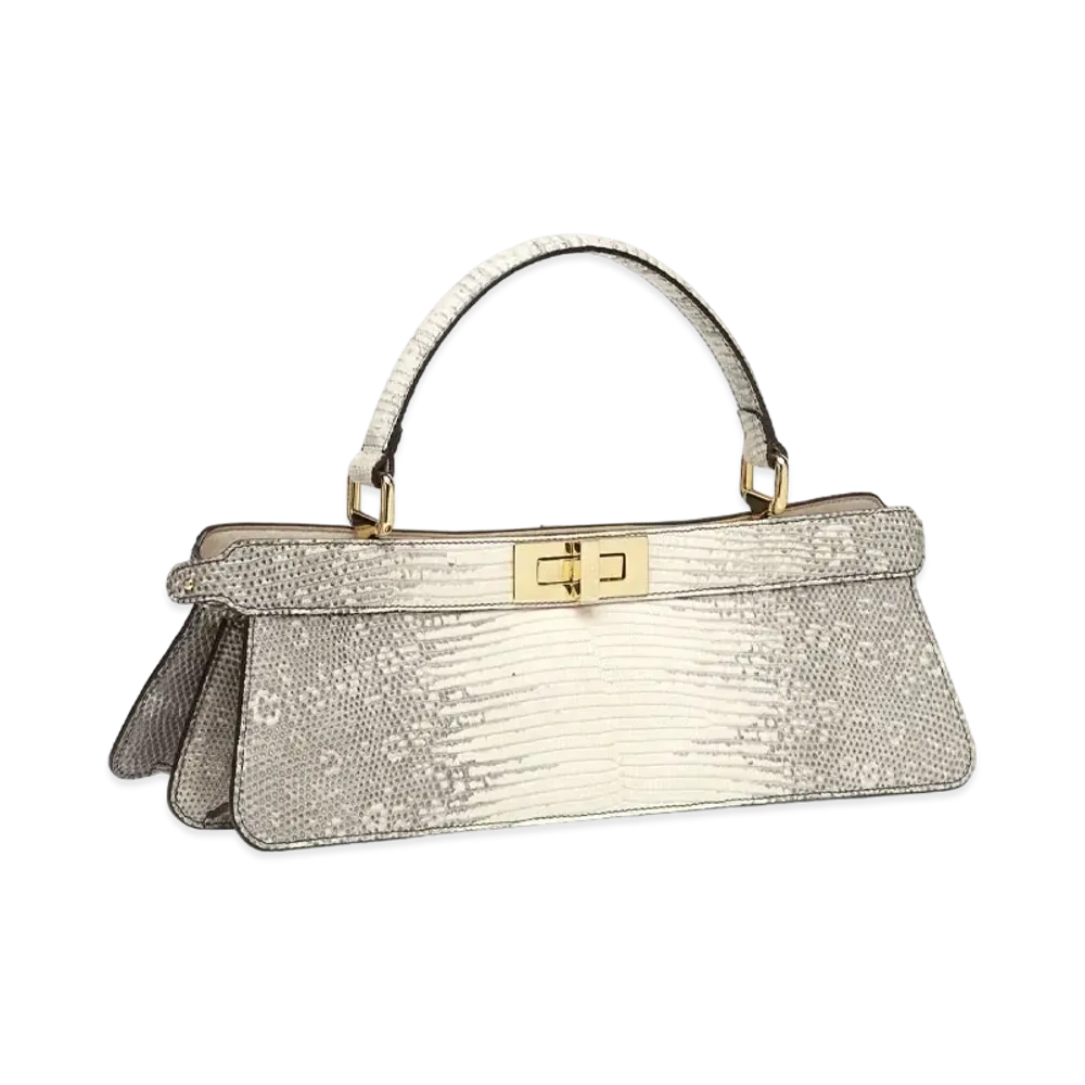 FENDI Peekaboo I See U Stretch Reserve Leather Bag "Gray"