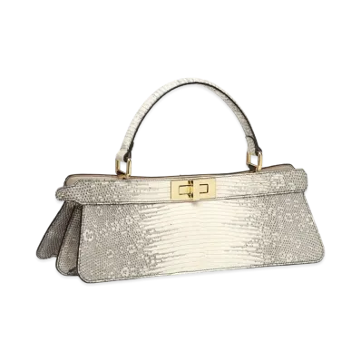 FENDI Peekaboo I See U Stretch Reserve Leather Bag "Gray"