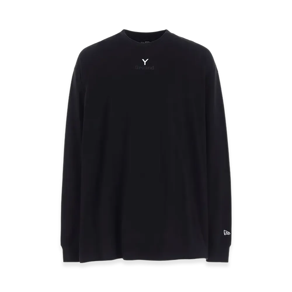 Ground Y x NEW ERA Logo L/S Oversized Performance Tee "Black"