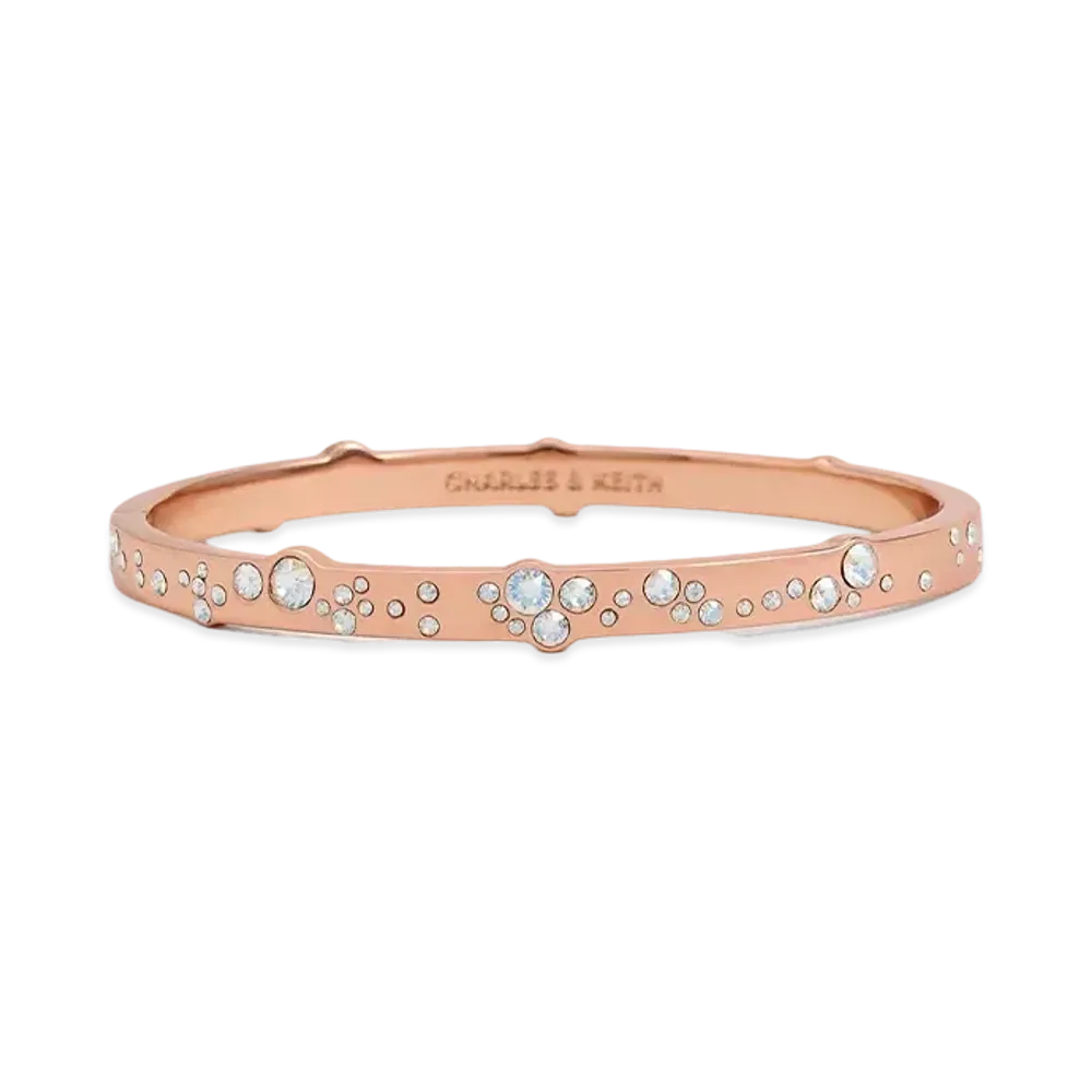 CHARLES & KEITH Reverie Crystal Bangle "Rose Gold"