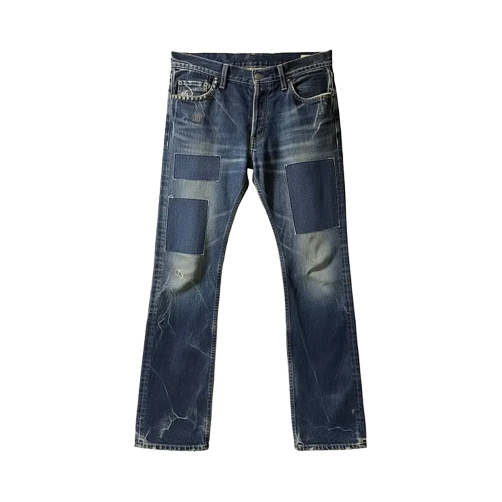 HYSTERIC GLAMOUR THEE HYSTERIC XXX Damaged Denim Jeans "Indigo"