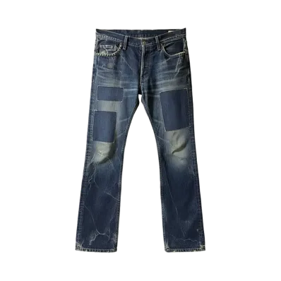 HYSTERIC GLAMOUR THEE HYSTERIC XXX Damaged Denim Jeans "Indigo"