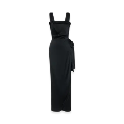Maison Margiela Silk Satin Maxi Dress "Black"