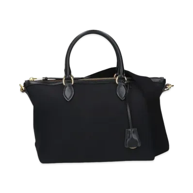 PRADA 2WAY Handbag With Strap Glace Calf "Black"