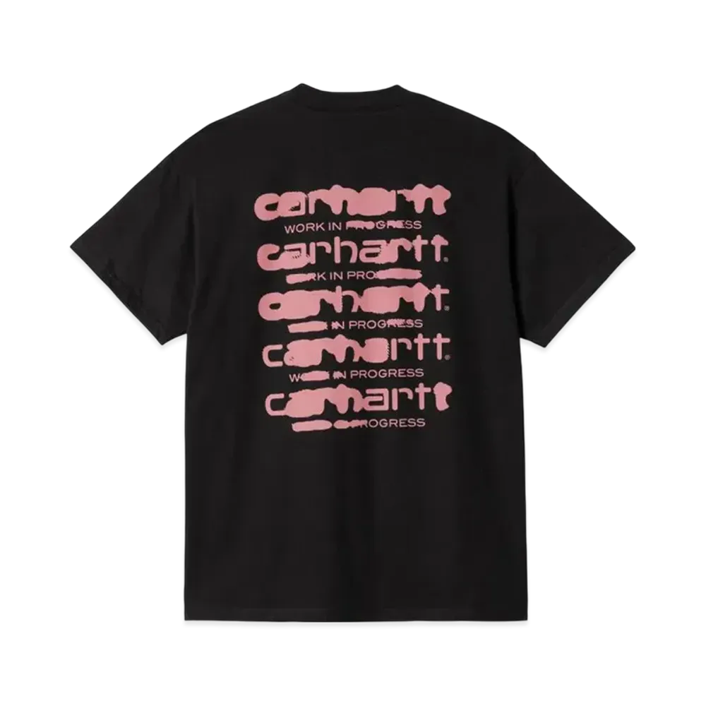 Carhartt WIP Short Sleeve Ink Bleed T-Shirt "Black/Pink"
