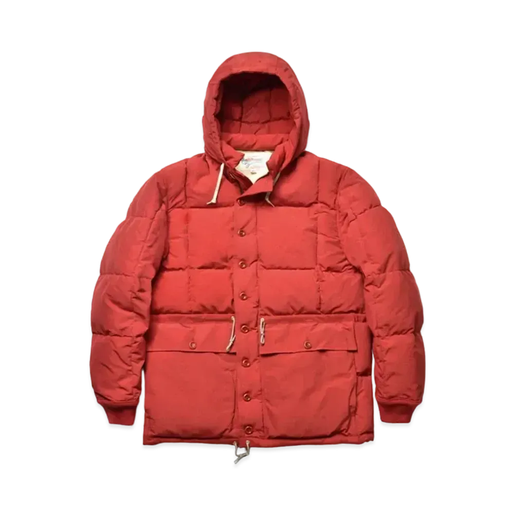 THE REAL McCOY'S Cotton/Nylon Hooded Down Jacket "Red"