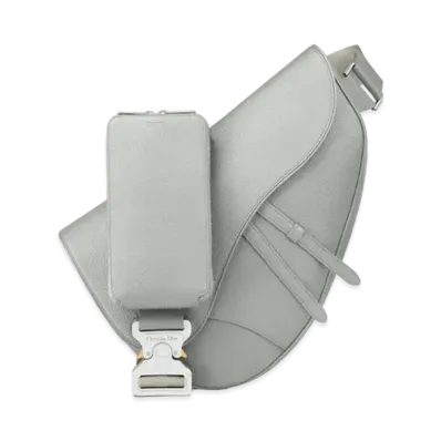 Dior Saddle Maxi Bag Grained Calfskin "Gray"