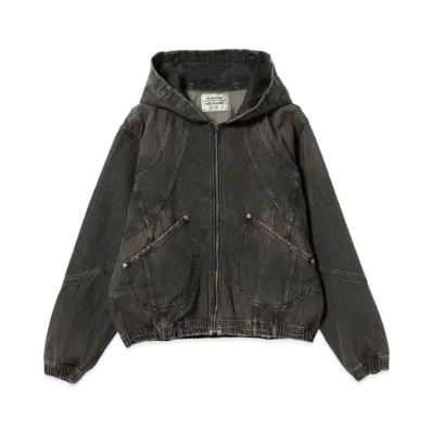 BEAMS FUTURE ARCHIVE / Swith Denim Hoody "Fade Black"