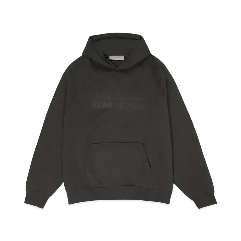 FEAR OF GOD ESSENTIALS Hoodie (Felt Logo) "Off Black"