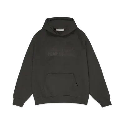 FEAR OF GOD ESSENTIALS Hoodie (Felt Logo) "Off Black"