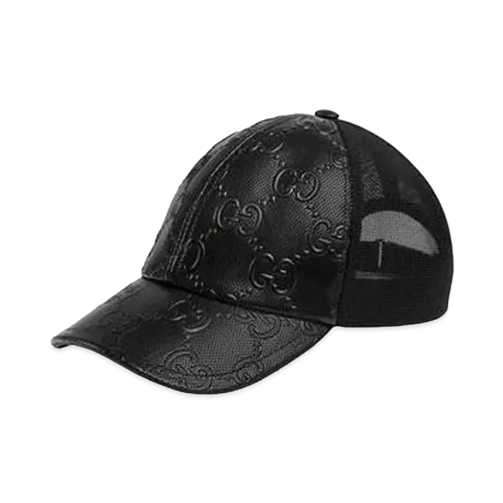 GUCCI GG Embossed Baseball Cap "Black"