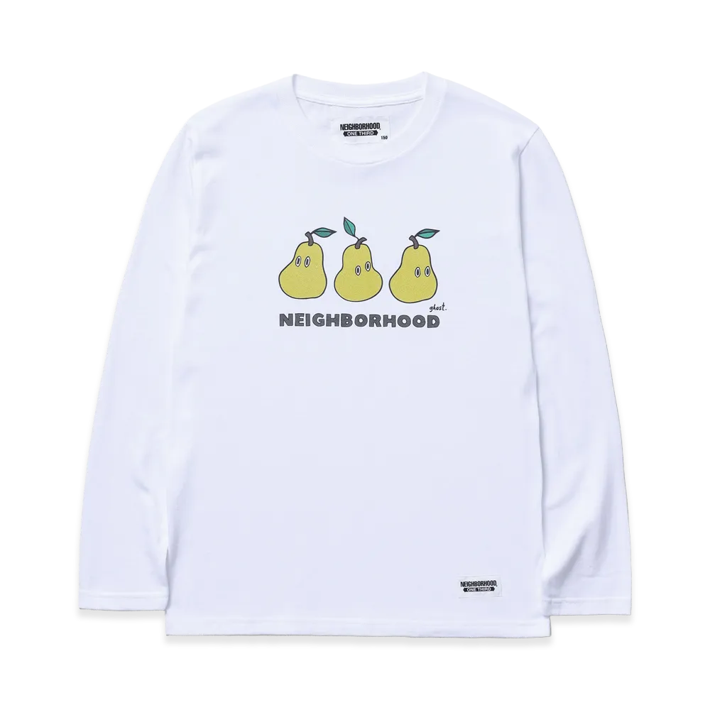 NEIGHBORHOOD One Third Kids OT . Tee LS-5 "White"