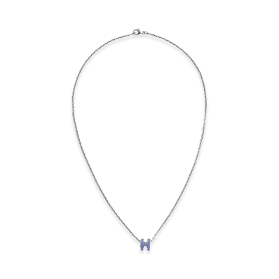 Hermes Mini Pop H Pendant "Palladium/Lilas"