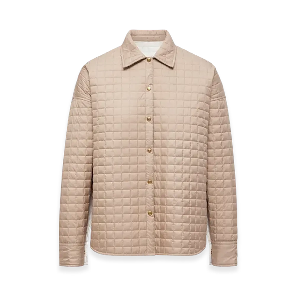 MONCLER Square-Quilted Reversible Padded Shirt "Beige"