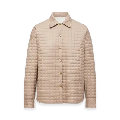 MONCLER Square-Quilted Reversible Padded Shirt "Beige"