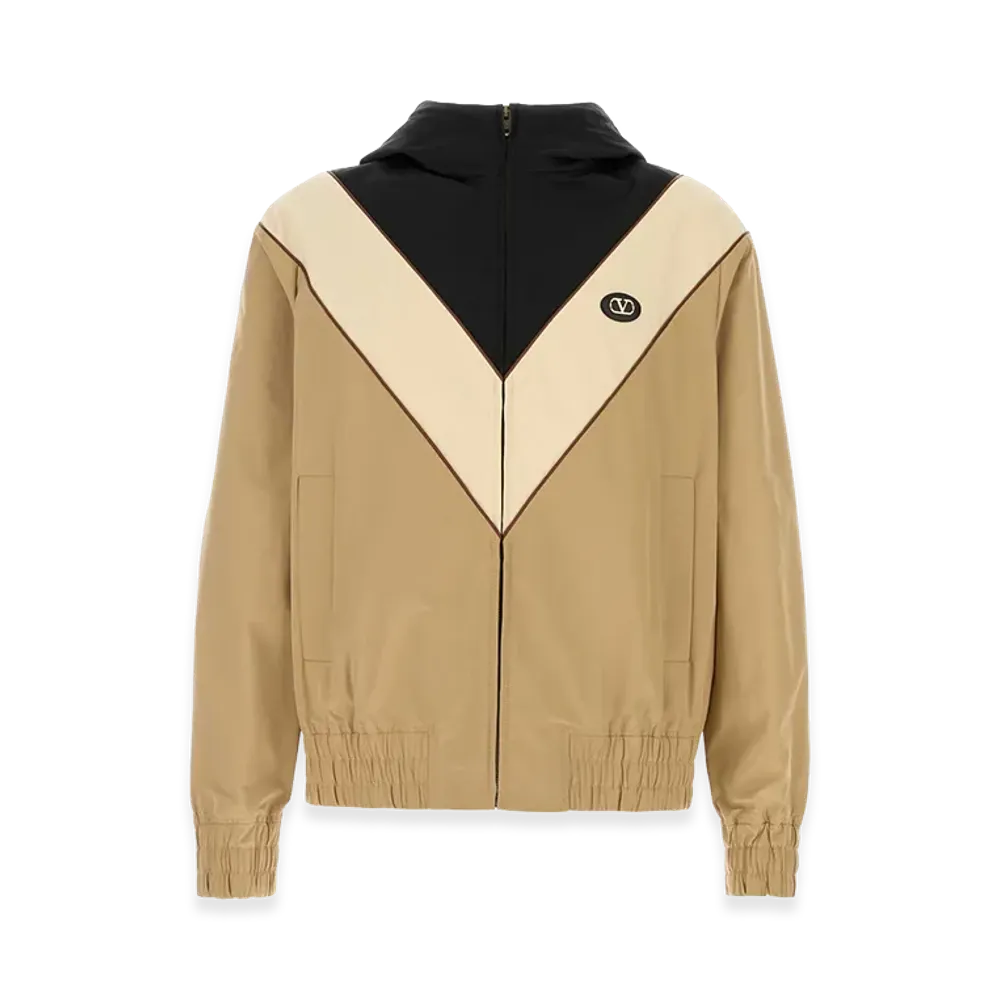 Valentino Stretch Polyester Bomber Jacket "Multicolor"