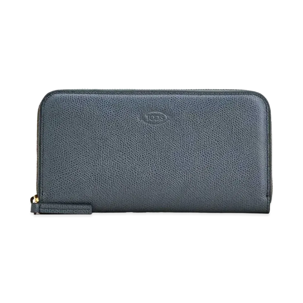 TOD'S Wallet In Leather "Grey/Green"