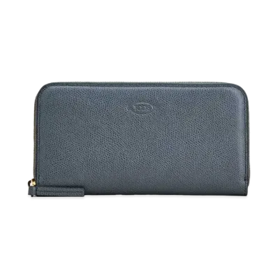 TOD'S Wallet In Leather "Grey/Green"