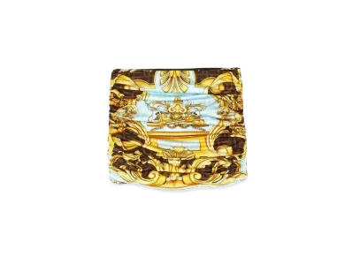 FENDI x Versace Fendace Gold Baroque Ruched Mini Skirt