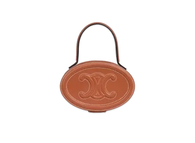 CELINE Oval Minaudiere Cuir Triomphe in Smooth Calfskin "Tan"