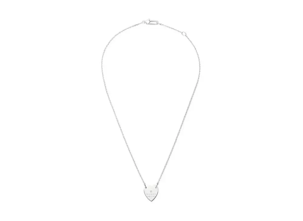 グッチ ネックレス Gucciトレードマーク刻印ハートモチーフ 223512 J8400 8106