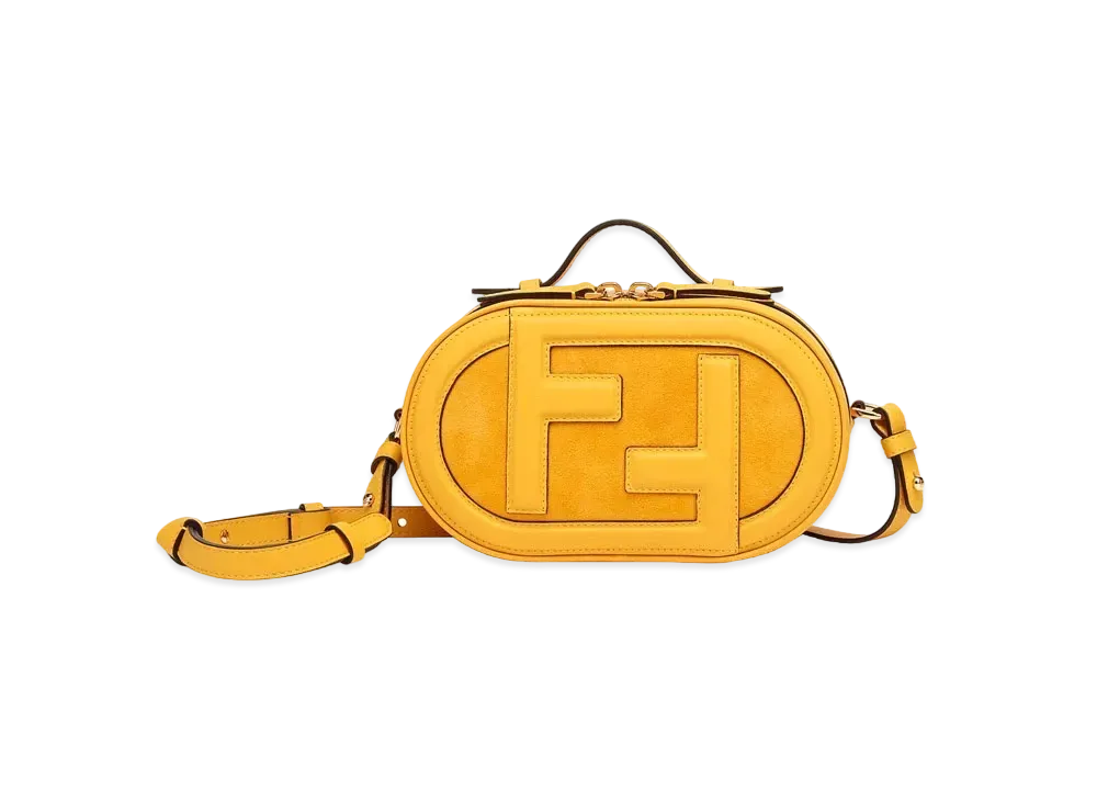 FENDI Cam Small Leather / Suede Mini Bag "Yellow"
