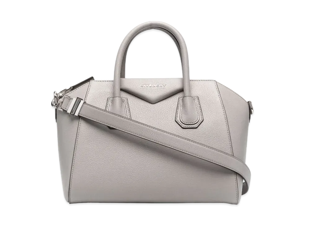 GIVENCHY Small Antigona Bag in Grained Leather "Grey"