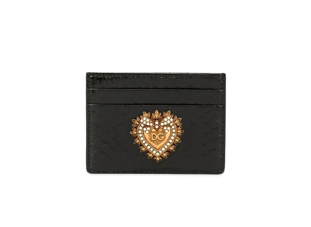 Dolce&Gabbana Devotion Credit Card Holder Python "Black"