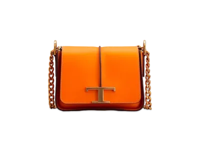 TOD'S Timeles Leather Crossbody Bag Mini "Orange"