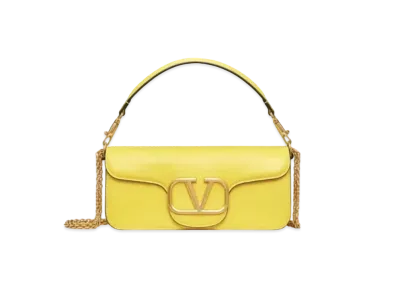 Valentino Roco Calfskin Shoulder Bag "Yellow"