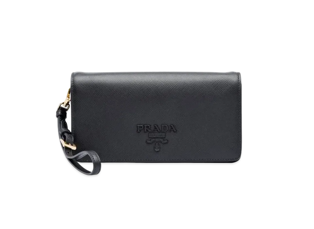 PRADA Saffiano Leather Mini Bag "Black"