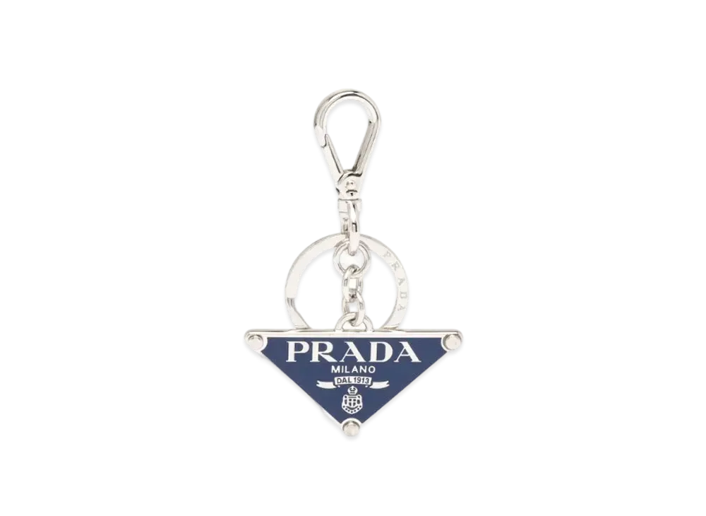 PRADA Metal Key Ring "Blue"