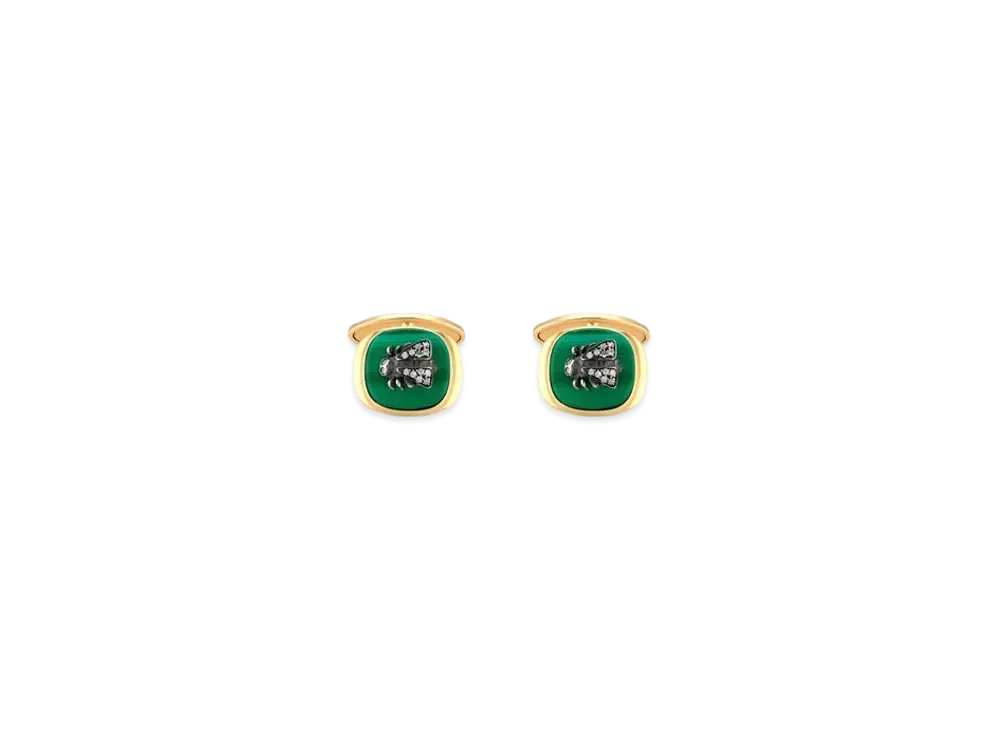 GUCCI Le Marche Des Merveilles Cufflinks "Green"