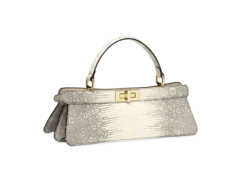 FENDI Peekaboo I See U Stretch Reserve Leather Bag "Gray"