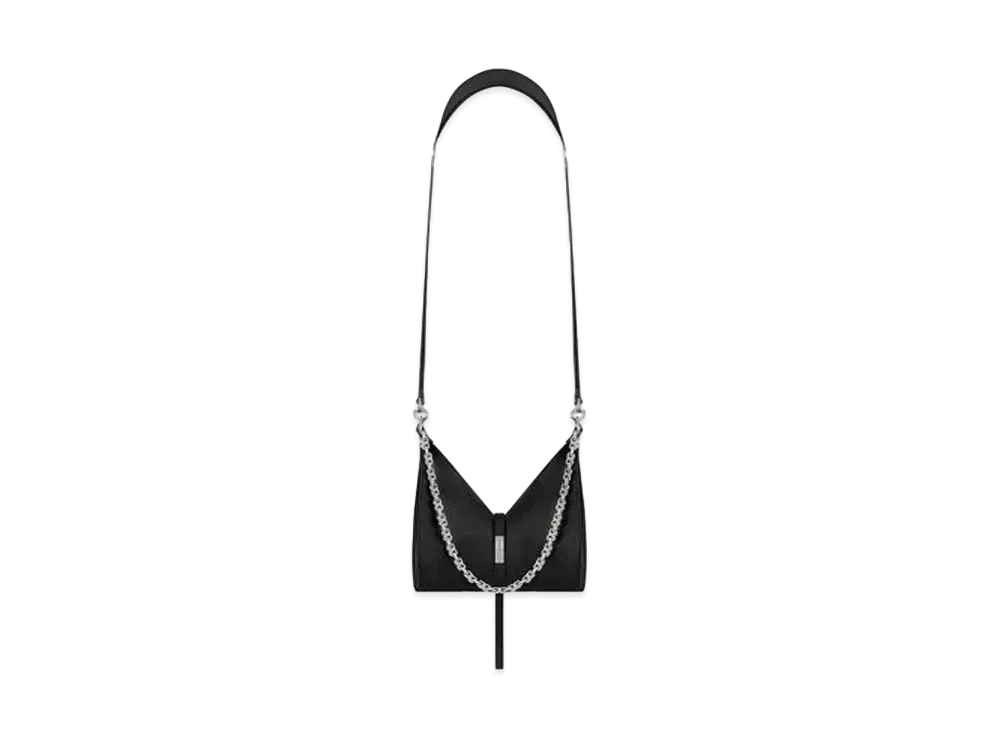 GIVENCHY Mini Cut Out Bag in Box Leather with Chain "Black"