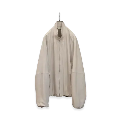 ANCELLM Tuck Kimono Blouson "Dark White"