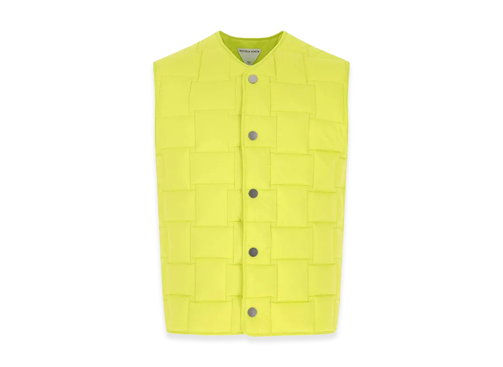 Bottega Veneta Nylon Padded Vest "Fluo Yellow"