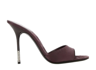 GUCCI Women's Purple Satin Mules "Purple"