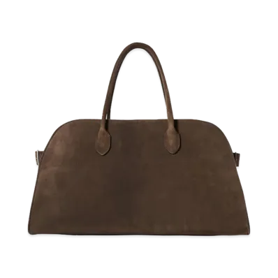 The Row Women's E/W Margaux Leather Bag "Nut Brown"