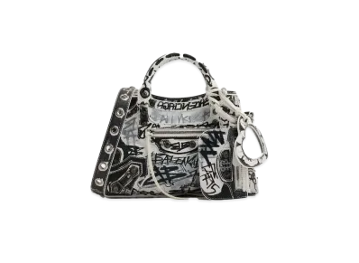 BALENCIAGA Neo Kagol XS Handbag Graffiti "White"