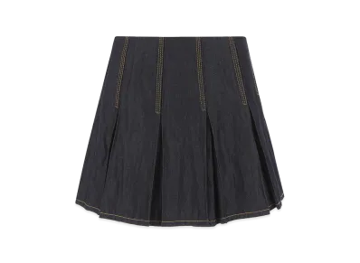Bottega Veneta Women's Denim Mini Skirt "Dark Blue"